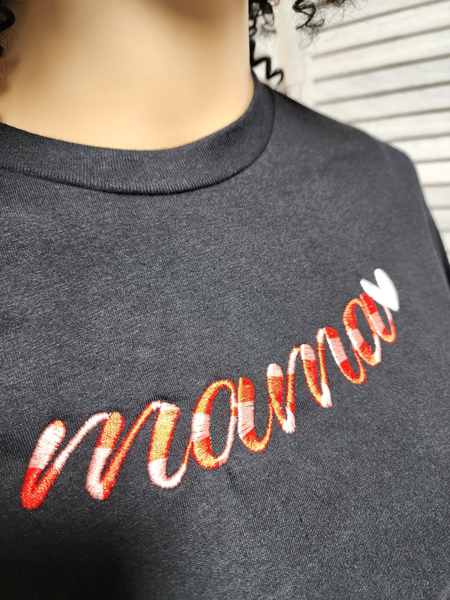 Mama-Heart Embroidered Shirt