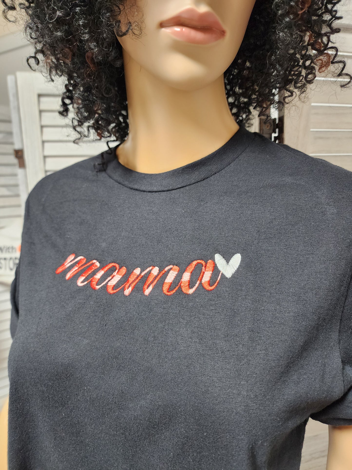 Mama-Heart Embroidered Shirt