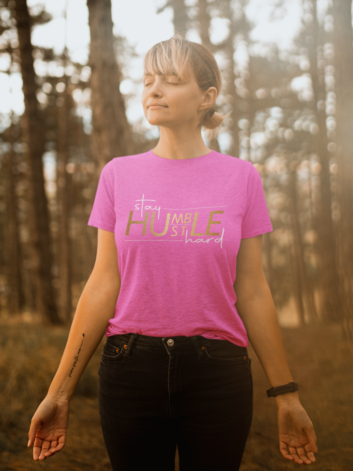 Stay Humble Hustle Hard: Inspirational T-Shirt for Driven Individuals