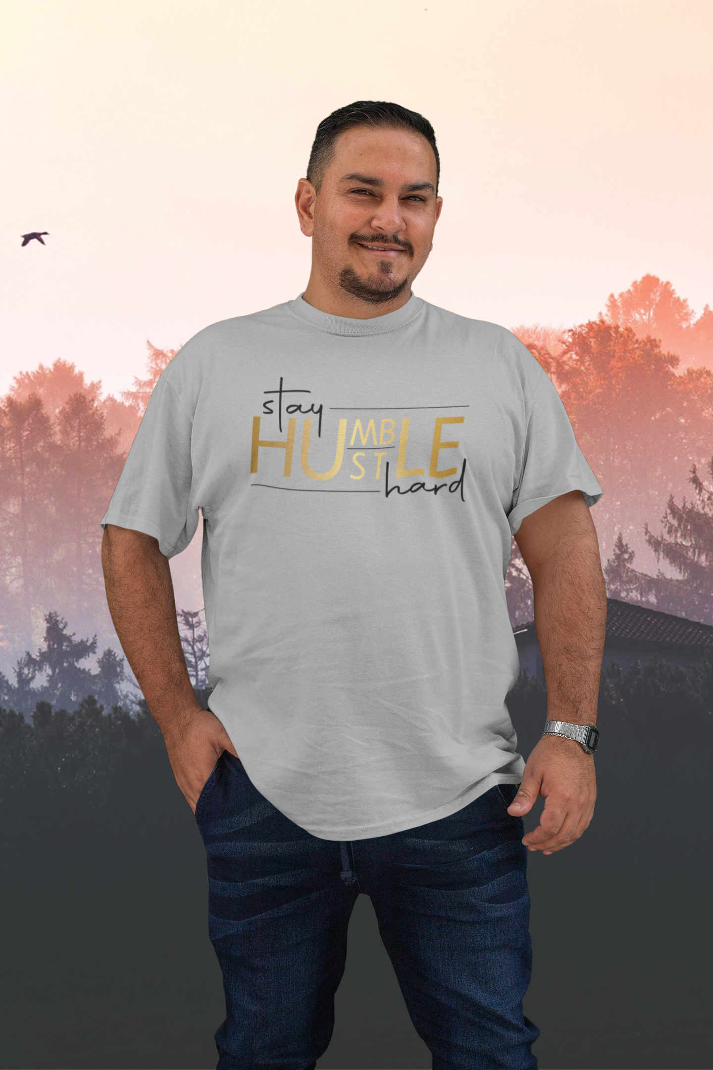 Stay Humble Hustle Hard: Inspirational T-Shirt for Driven Individuals