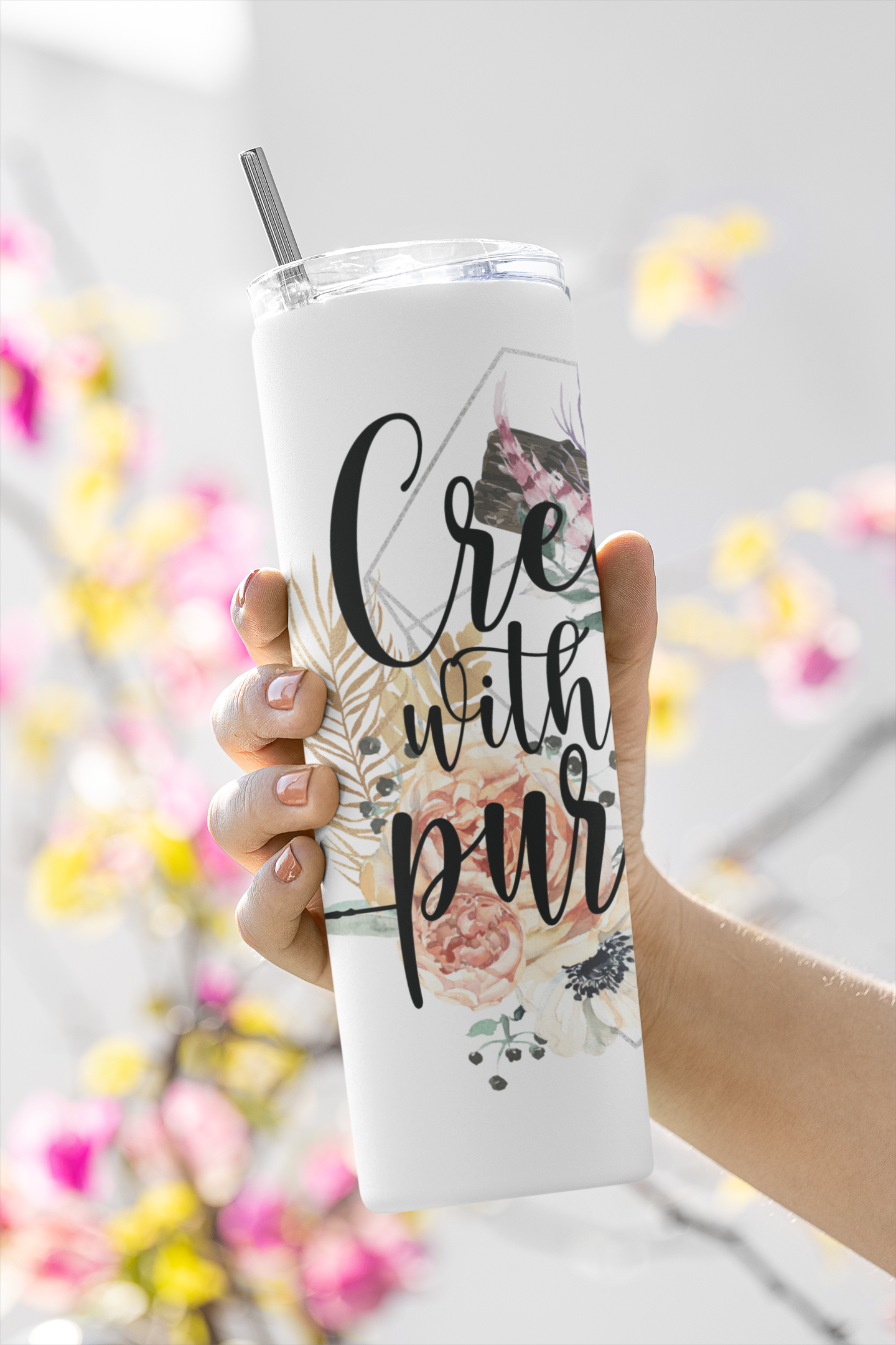 Skinny Tumbler Created with a Purpose